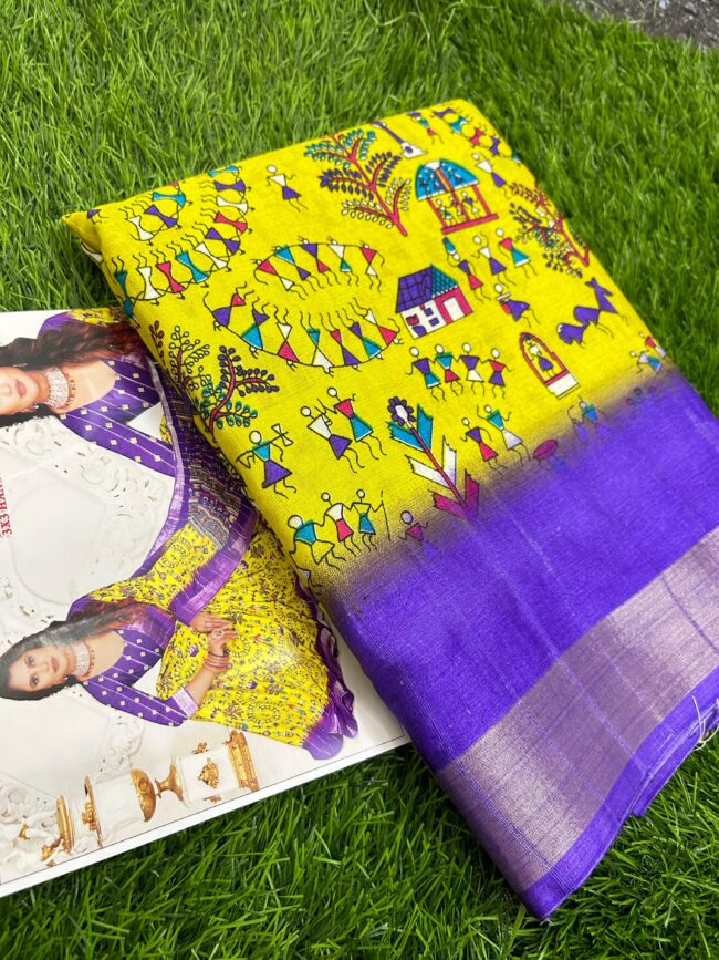 Yellow Vedika Designer Saree