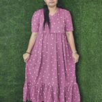 Light Pink White Heart Frill Feeding Gown