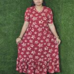 Star Red Frill Feeding Gown